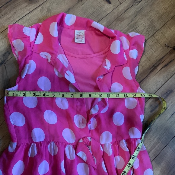 Faded Glory pink and white polka dot dress 10/12 - Picture 9 of 10